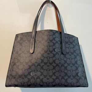 Coach Signature Leather Black Tote brand new